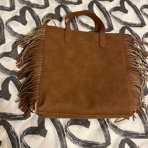 Universal Thread Lined Cross Body Shoulder/Hand Bag Boho Western Vegan Suede NEW
